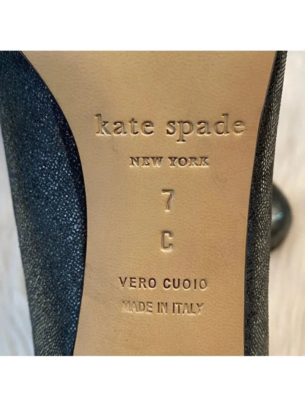 Kate Spade Silver Gray Glitter Pumps, Size 7